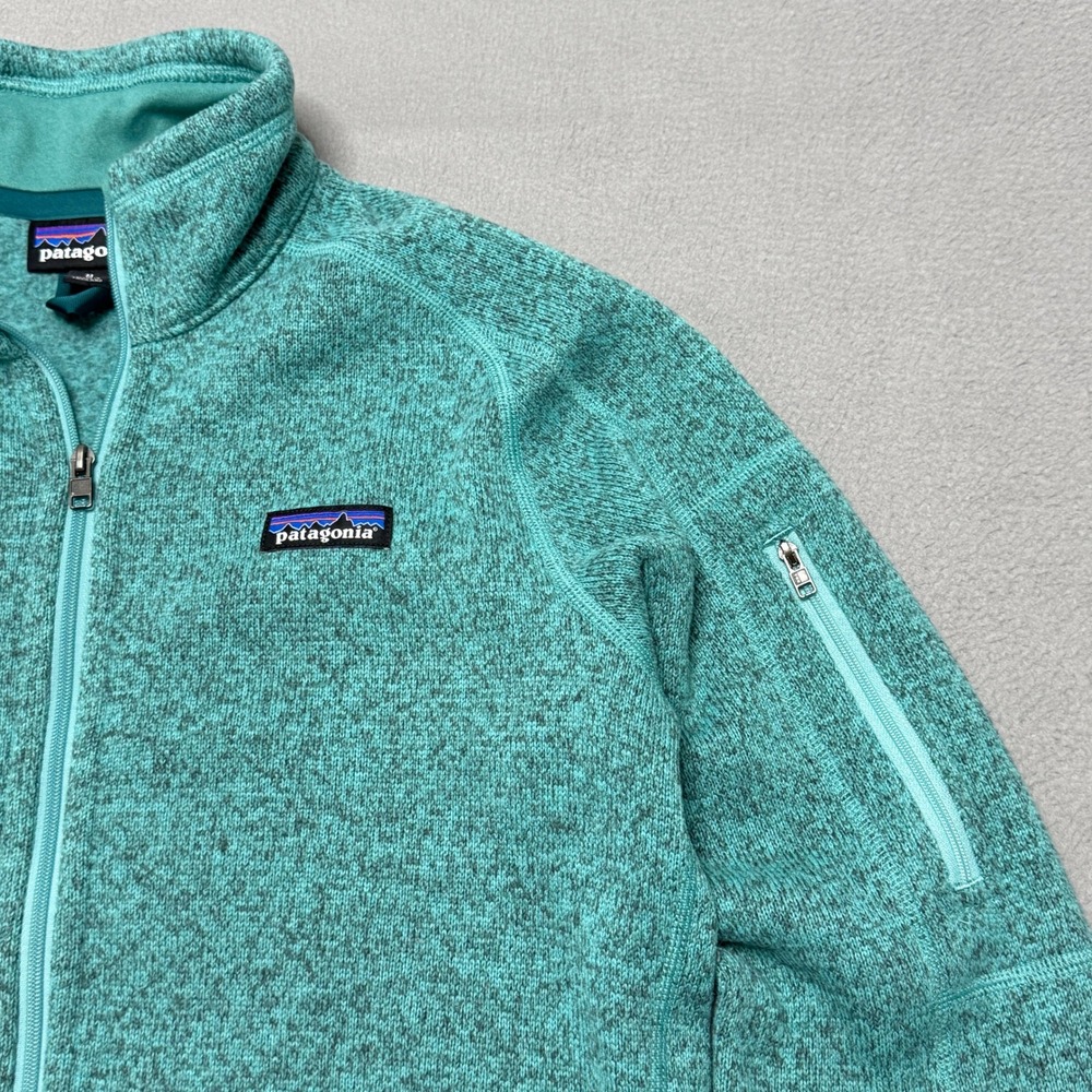 Patagonia Better Sweater Jacket Women M Teal Full Zip Fleece Knit Gorp - Picture 4 of 9